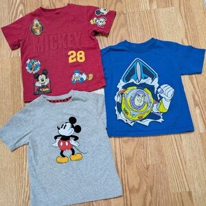 Disney Toddler T-shirt Bundle Toy Story Mickey Mouse